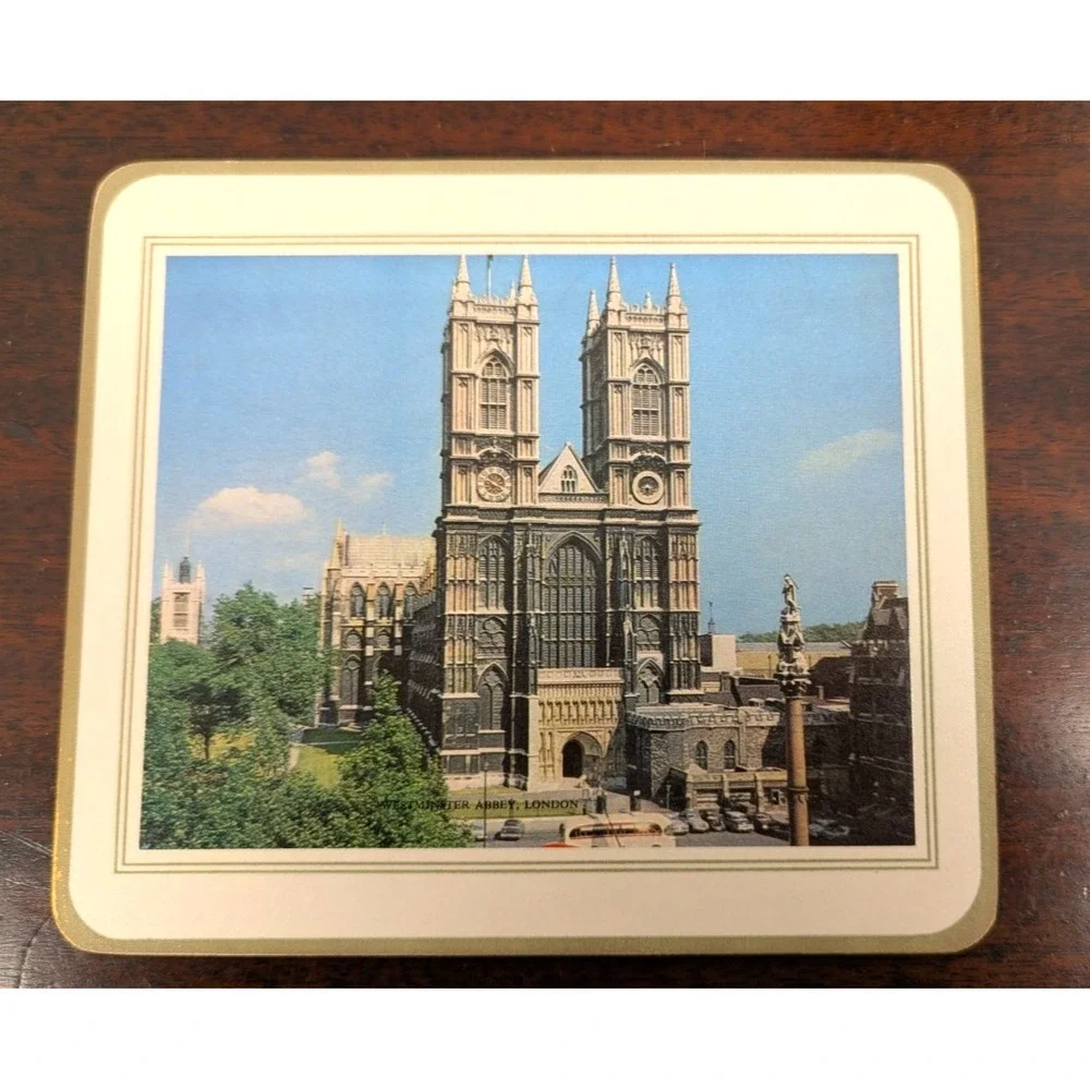 Vintage London Souvenir Cork Backed Placemats Coasters Set of 3 1970s 1980s
